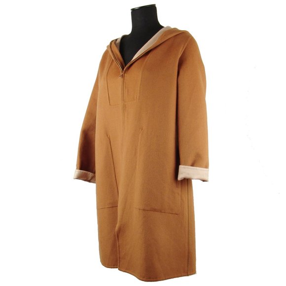 NEW Authentic HERMES Hooded Coat Jacket Zippered EU 34 Manteau Trois-Quarts - Picture 12 of 16